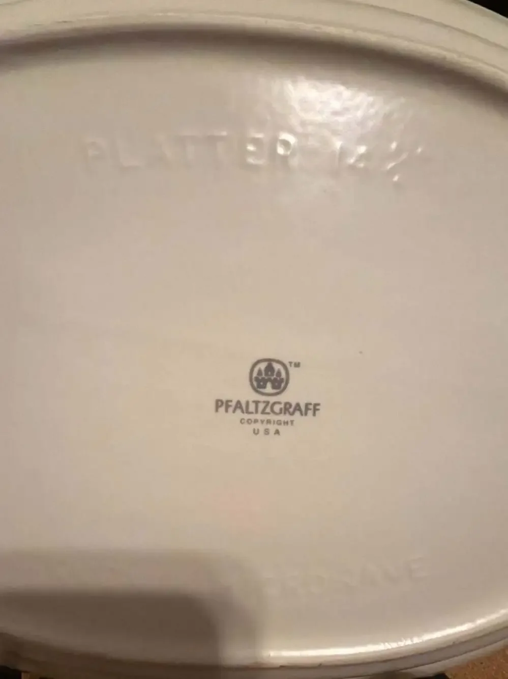 Pfaltzgraff Tea Rose 14.5 inch Oval Serving Platter